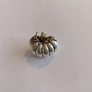 pumpkin vintage brooch signed mj